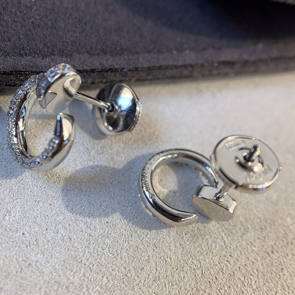 [BIJOUX]JUSTE EARRINGS SILVER DIAMONDS