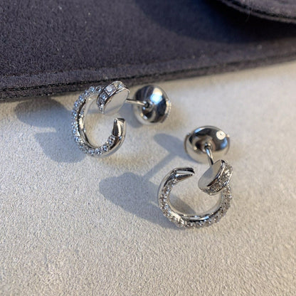 [BIJOUX]JUSTE EARRINGS SILVER DIAMONDS