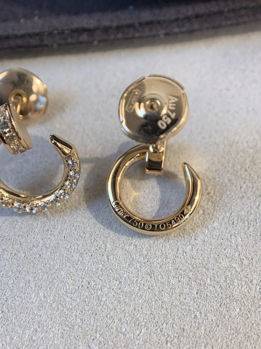 [BIJOUX]JUSTE EARRINGS GOLD DIAMONDS