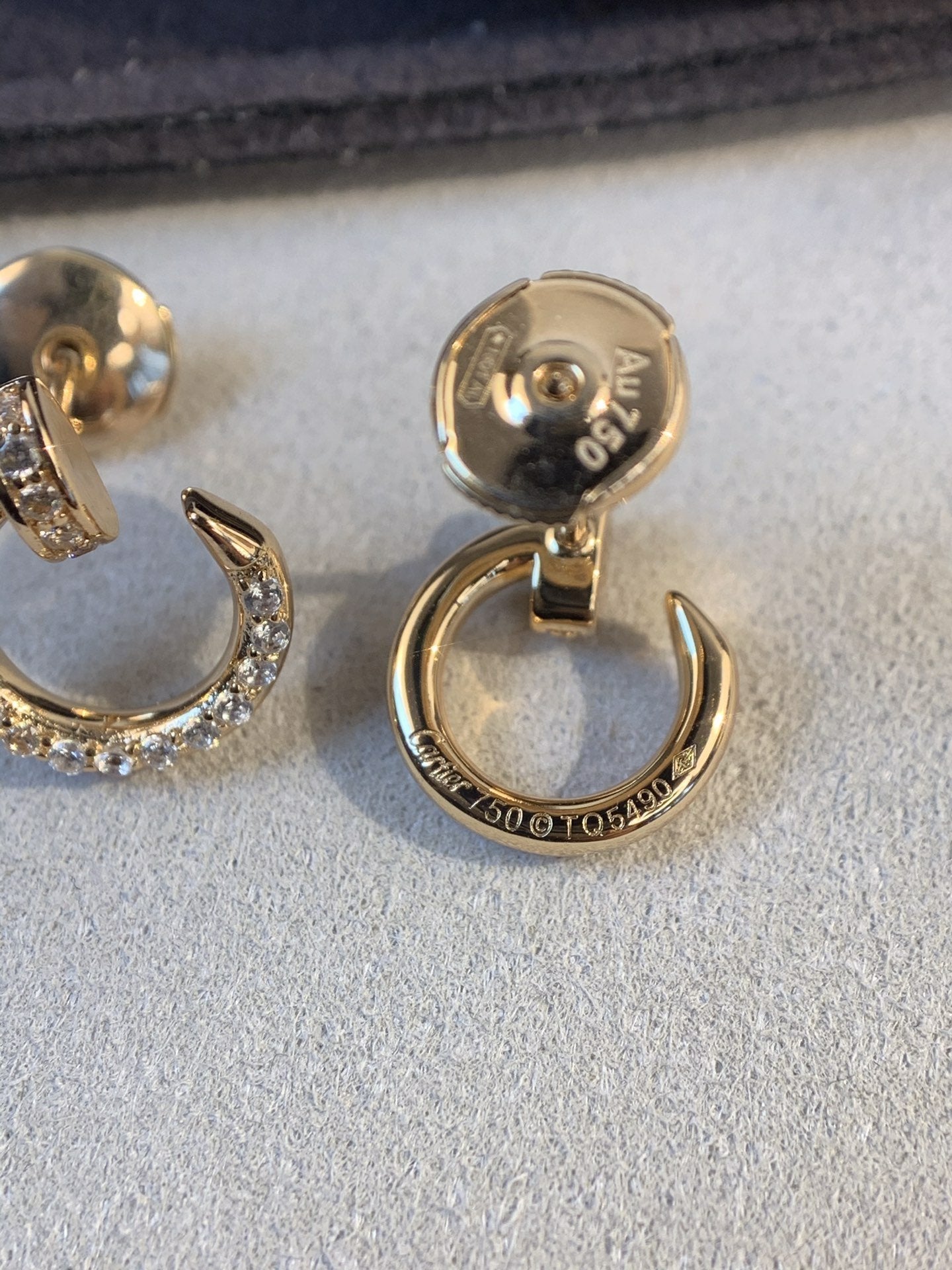 [BIJOUX]JUSTE EARRINGS GOLD DIAMONDS