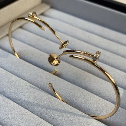 [BIJOUX]JUSTE EARRINGS GOLD DIAMONDS 1.8MM