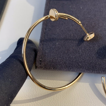 [BIJOUX]JUSTE EARRINGS GOLD DIAMONDS 1.8MM