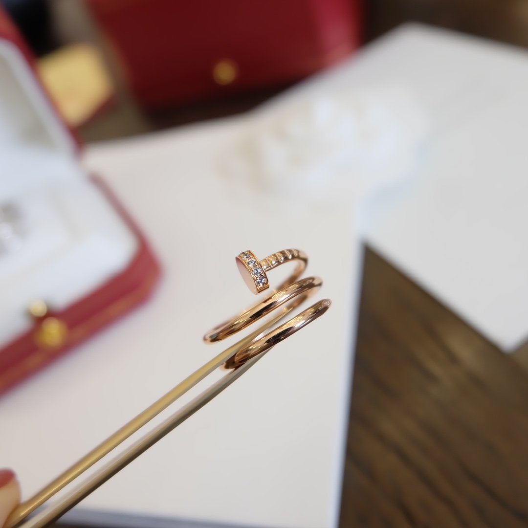BAGUE JUSTE 1,8MM OR ROSE DOUBLE RANGÉE 