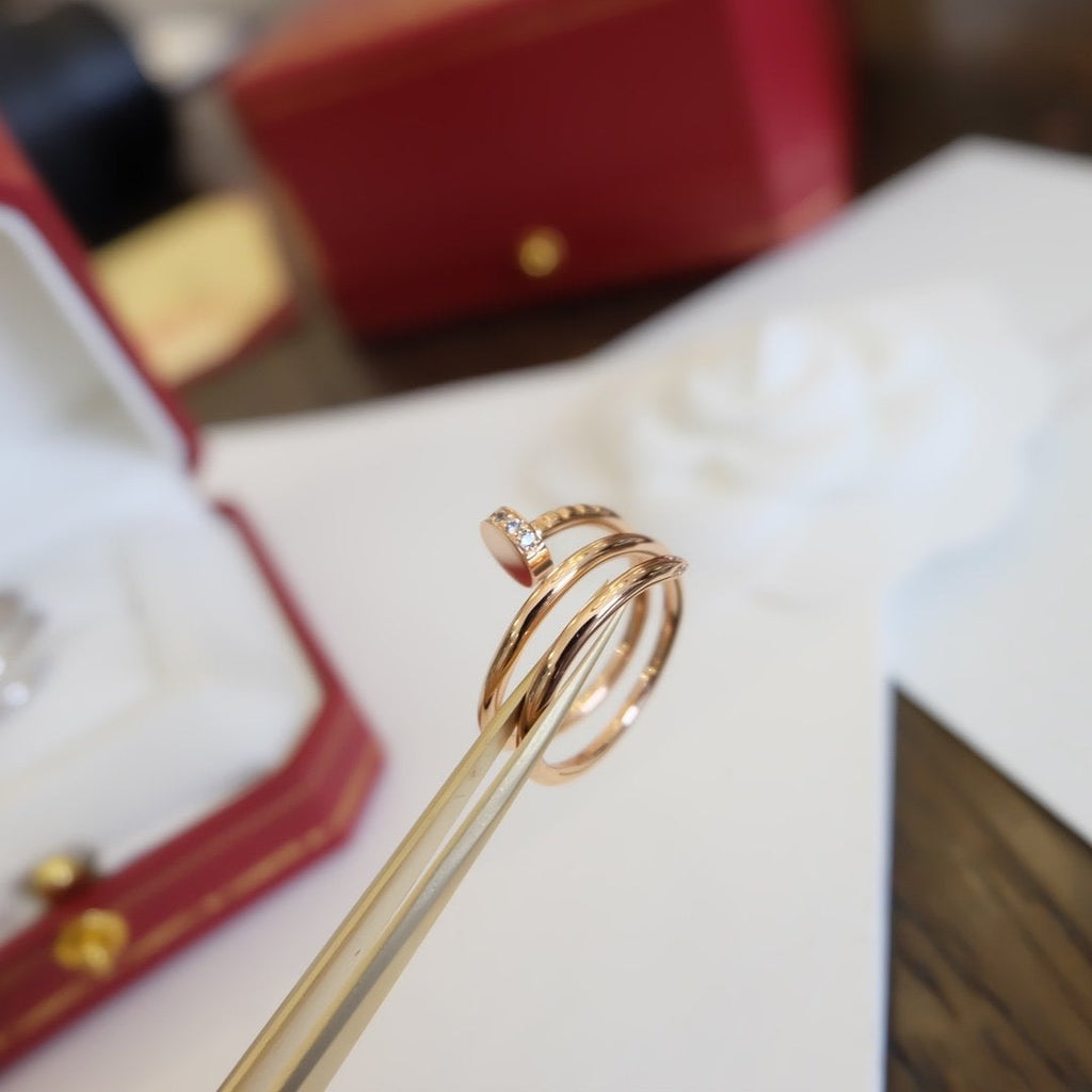 BAGUE JUSTE 1,8MM OR ROSE DOUBLE RANGÉE 