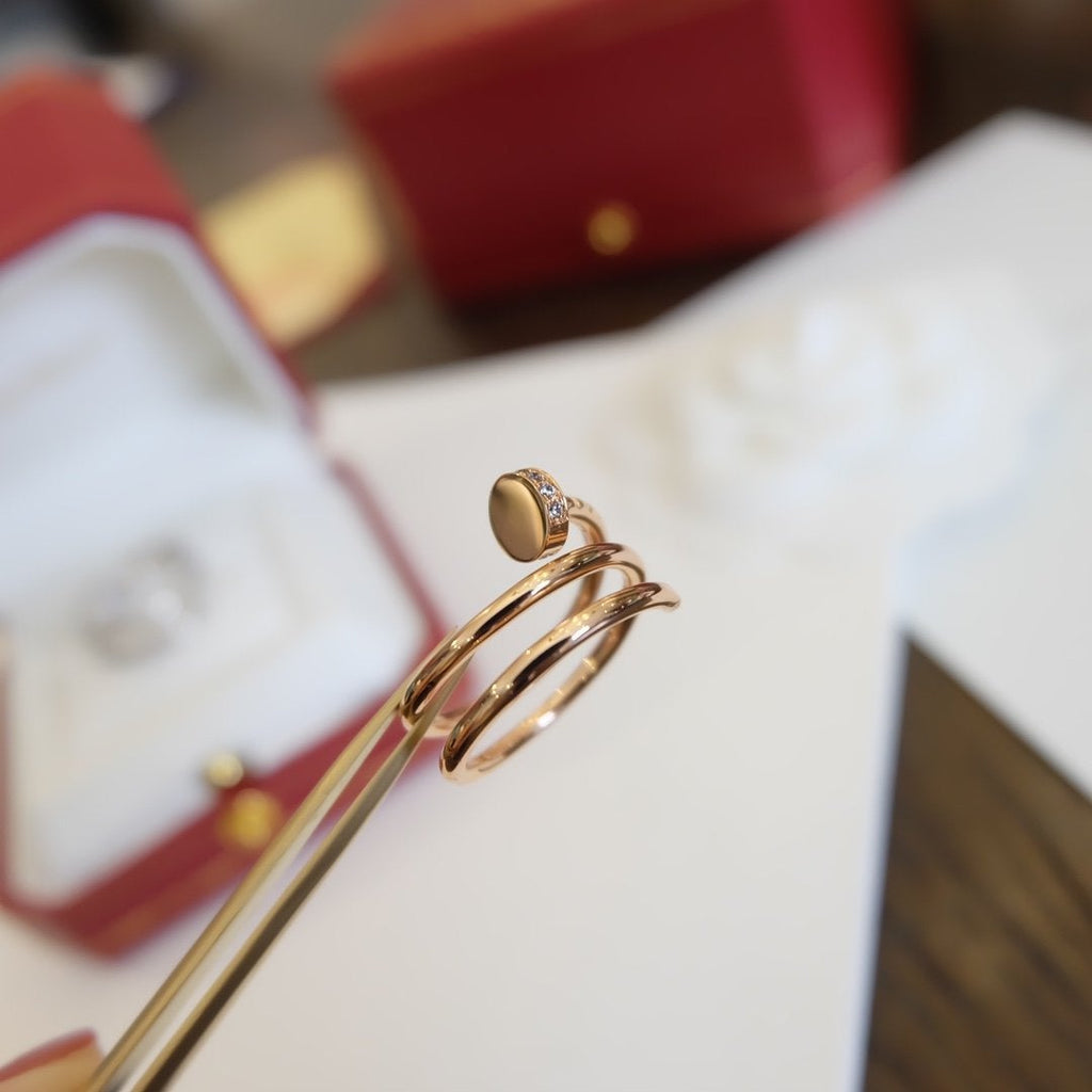 BAGUE JUSTE 1,8MM OR ROSE DOUBLE RANGÉE 