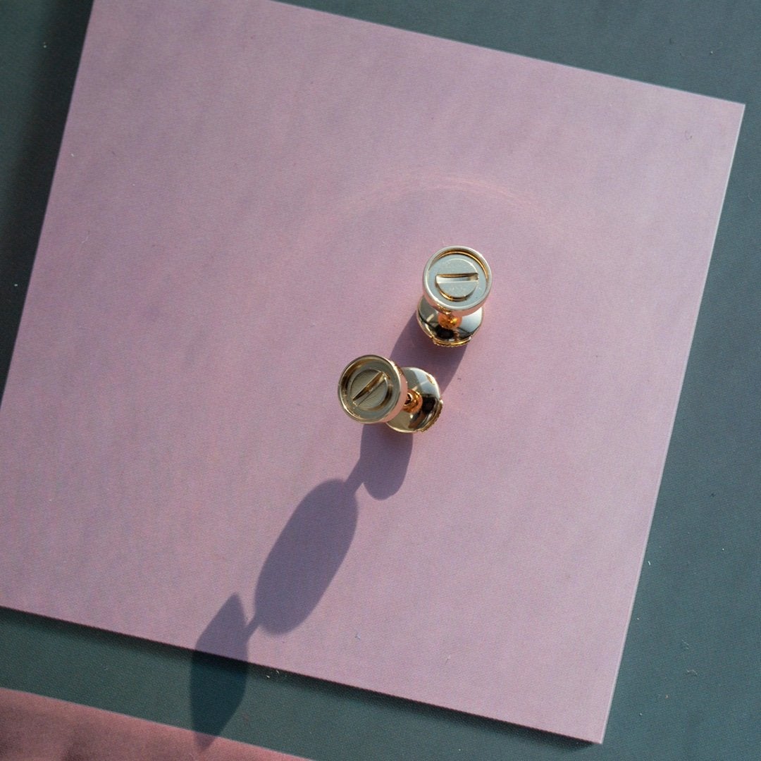 [BIJOUX]LOVE EARRINGS PINK GOLD 7.2MM