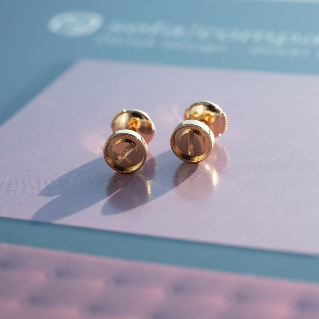 [BIJOUX]LOVE EARRINGS PINK GOLD 7.2MM