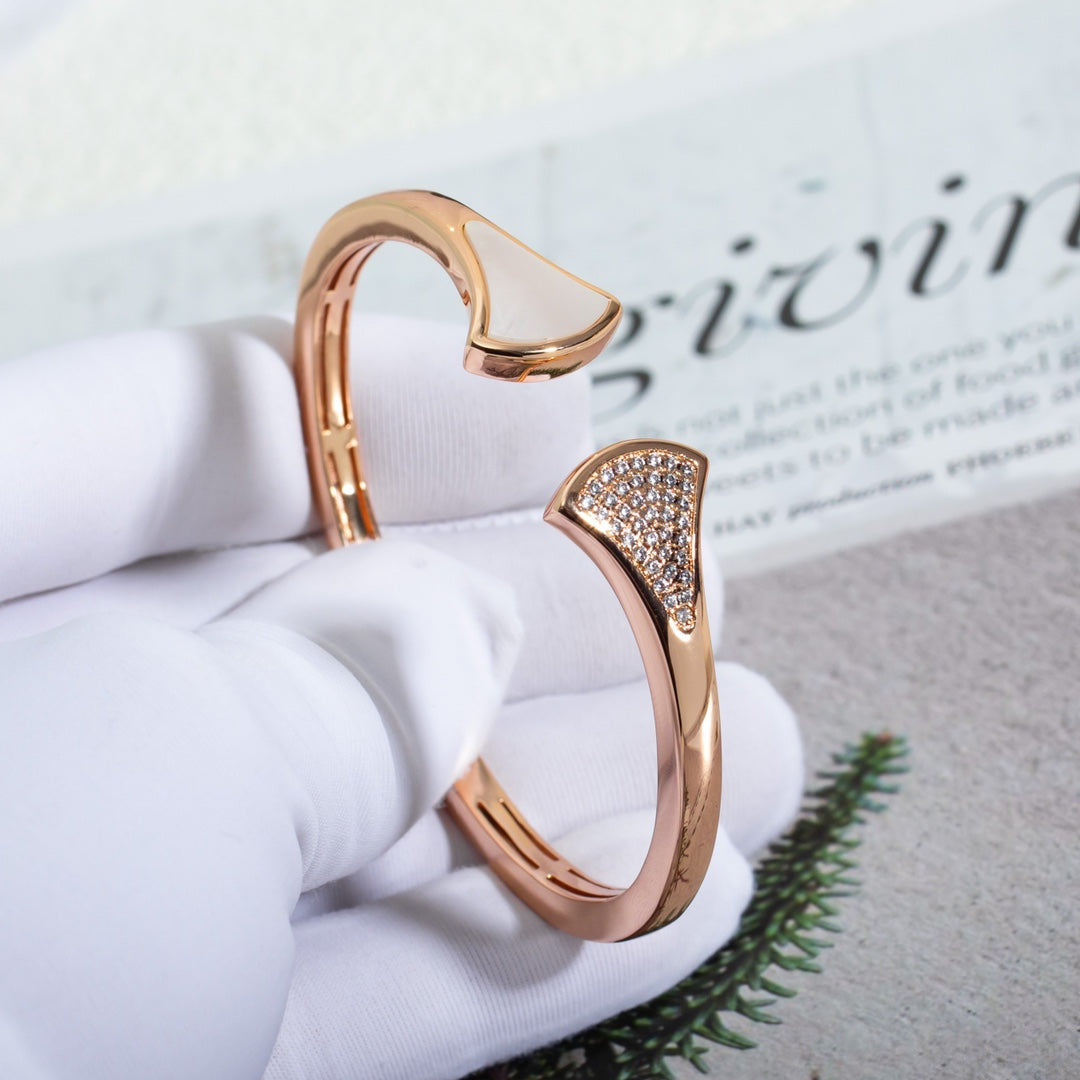 [BIJOUX]DREAM BRACELET OPEN PINK GOLD MOP DIAMOND
