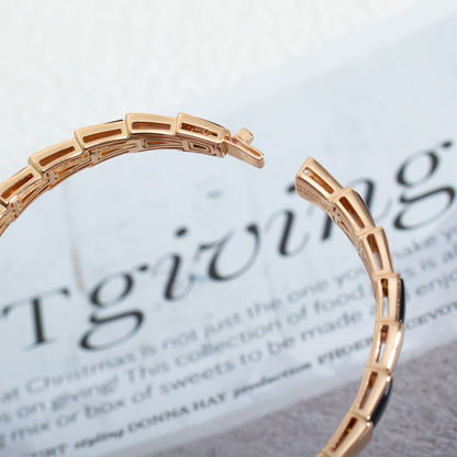 [BIJOUX]SERPENTI BRACELET PINK GOLD ONYX