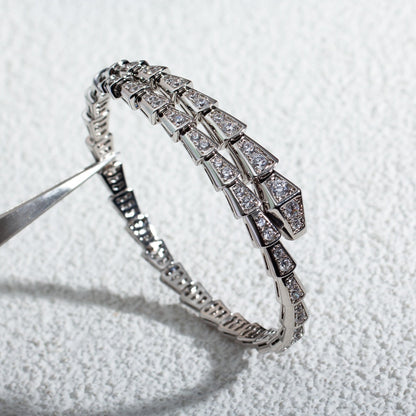 [BIJOUX]BRACELET SERPENTI 6MM ARGENT DIAMANT