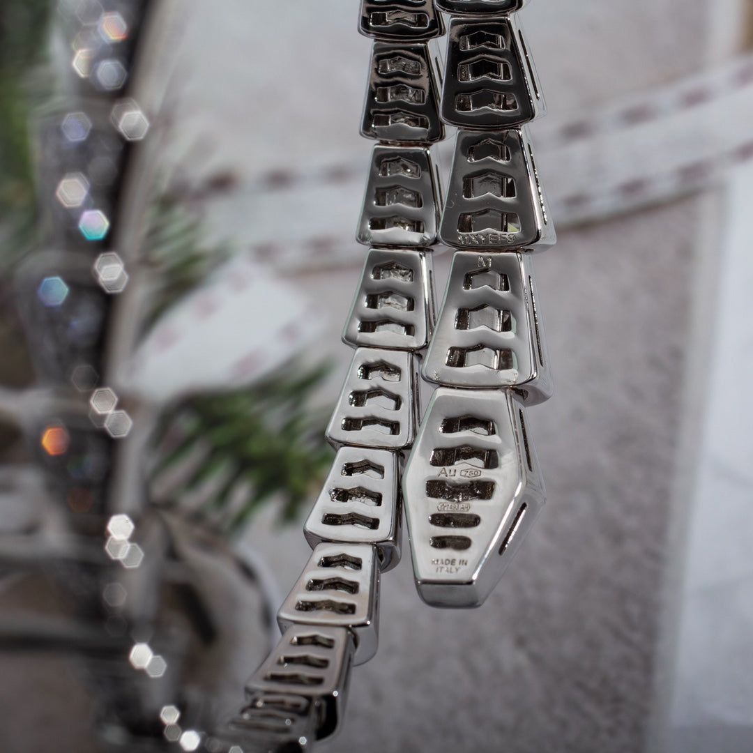 [BIJOUX]BRACELET SERPENTI 6MM ARGENT DIAMANT