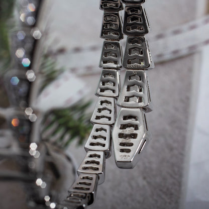 [BIJOUX]BRACELET SERPENTI 6MM ARGENT DIAMANT