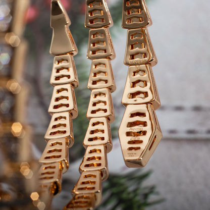 [BIJOUX]SERPENTI BRACELET PINK GOLD DIAMOND DOUBLE ROW