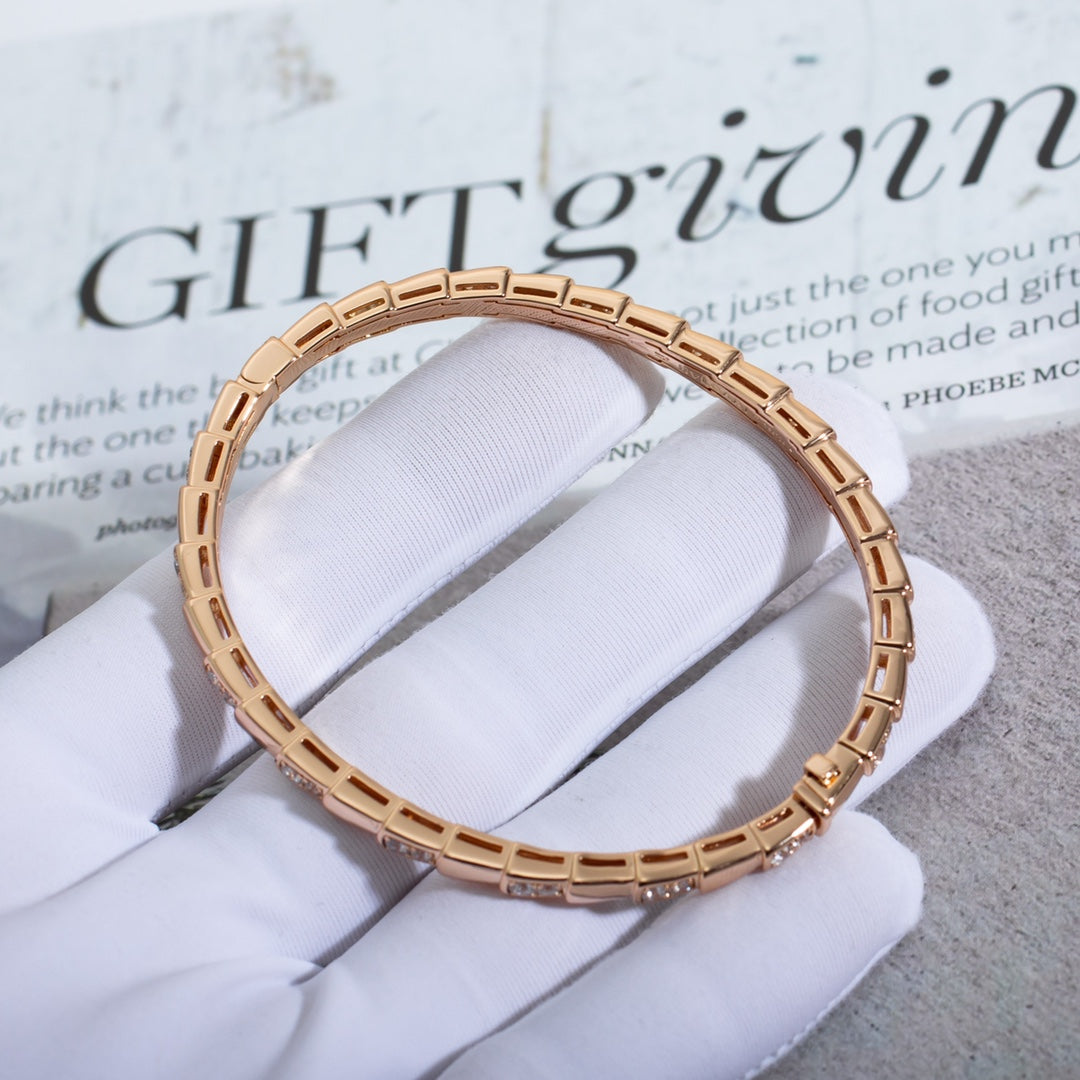 [BIJOUX]SERPENTI SMALL BRACELET PINK GOLD DIAMOND