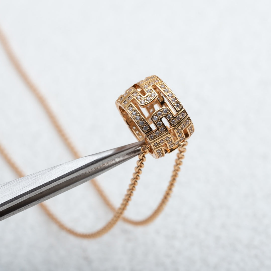 [BIJOUX]PARENTESI ネックレス ピンクゴールド ダイヤモンド