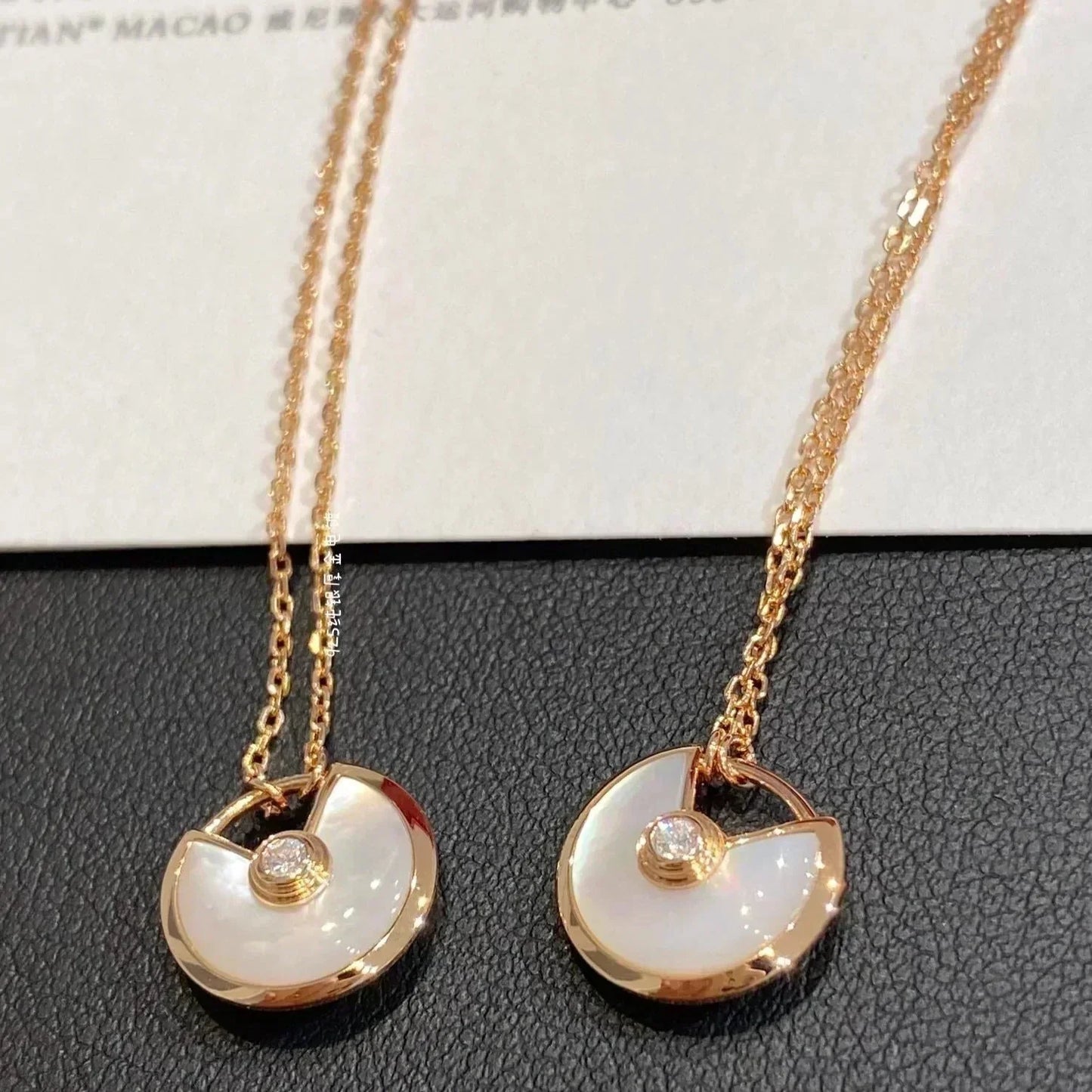 [BIJOUX]AMULETTE ROSE GOLD MOP NECKLACE