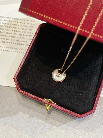 [BIJOUX]AMULETTE ROSE GOLD MOP NECKLACE