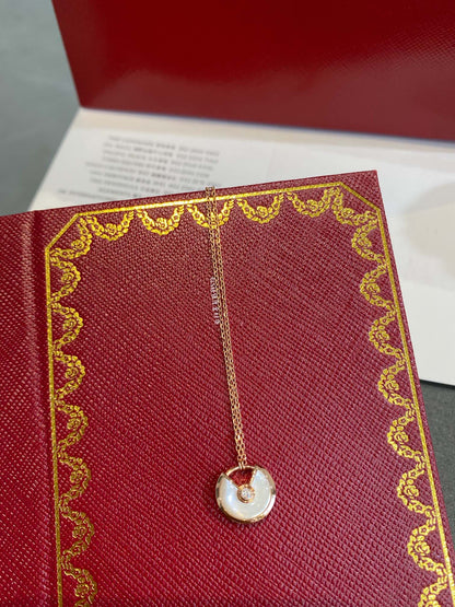 [BIJOUX]AMULETTE ROSE GOLD MOP NECKLACE