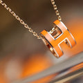 [BIJOUX]POP H PEDANT PINK GOLD