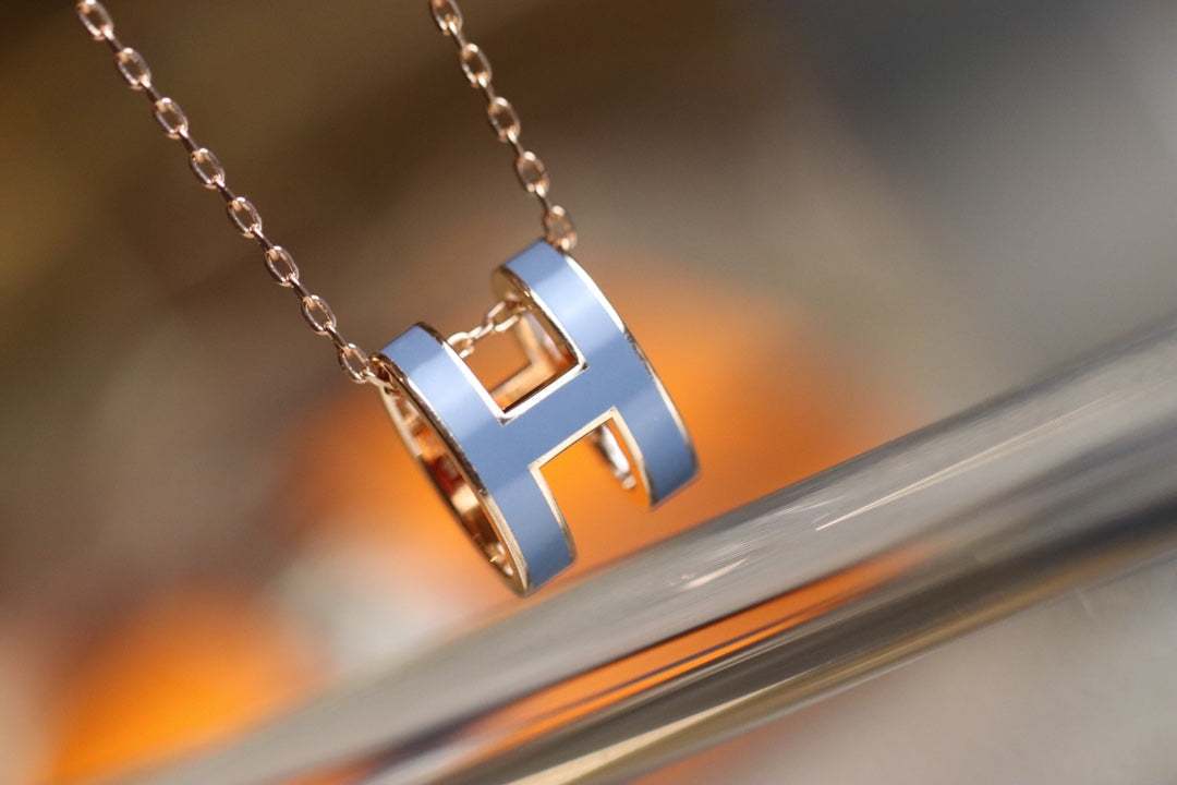 [BIJOUX]POP H PEDANT PINK GOLD