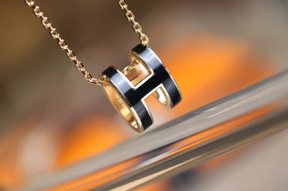 [BIJOUX]POP H PEDANT PINK GOLD