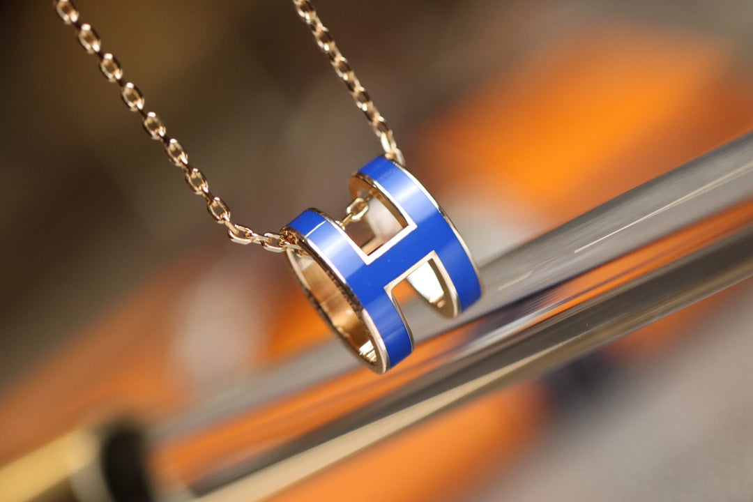 [BIJOUX]POP H PEDANT PINK GOLD