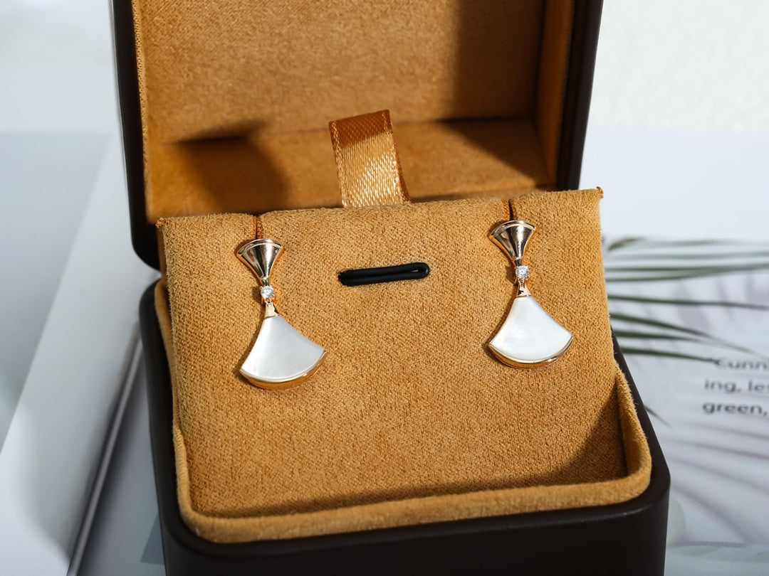 [BIJOUX]DREAM MOP PINK GOLD EARRINGS