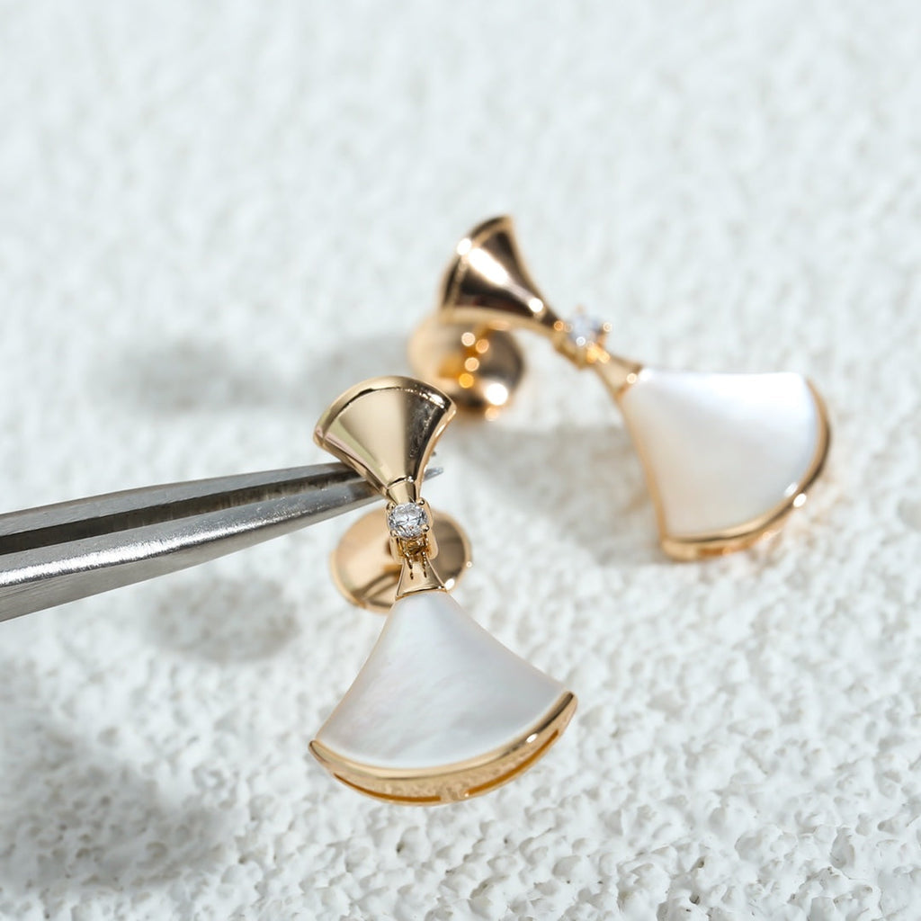 [BIJOUX]DREAM MOP PINK GOLD EARRINGS