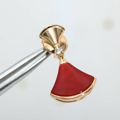 [BIJOUX]DREAM Carnelian PINK GOLD EARRINGS