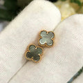 [Topon]CLOVER MINI 9.5MM GRAY MOP EARRINGS