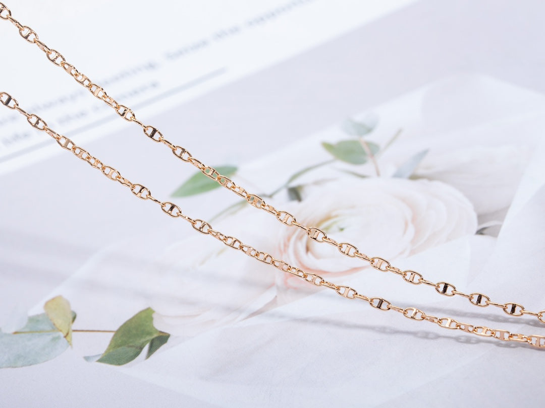 [BIJOUX]ECHAPPEE NECKLACE PINK GOLD