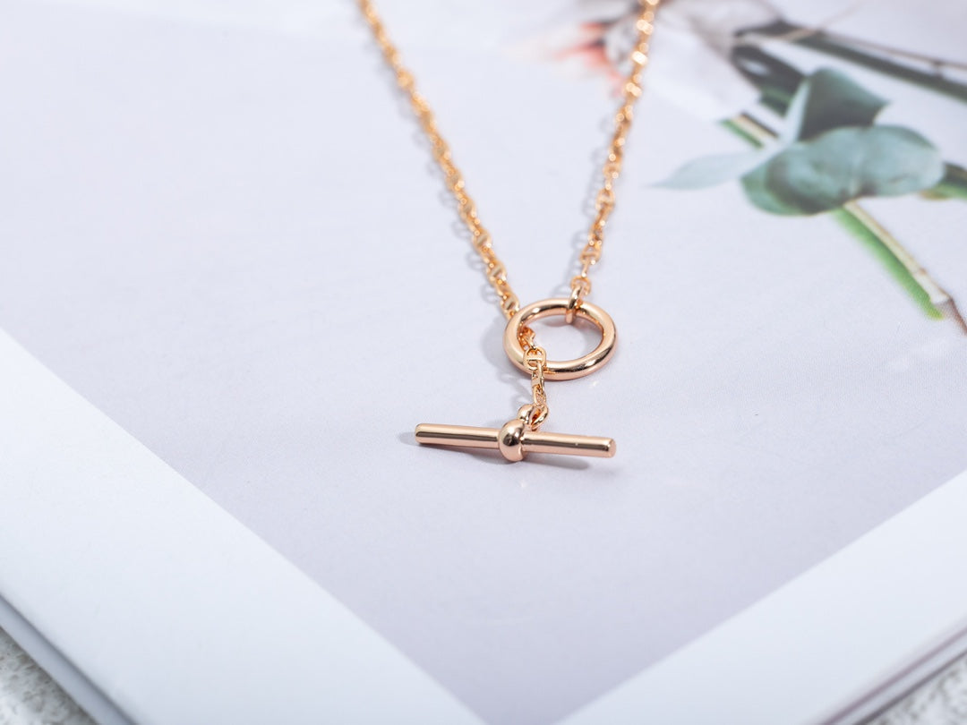 [BIJOUX]ECHAPPEE NECKLACE PINK GOLD