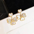 [Topon]CLOVER SWEET WHITE MOP EARRINGS