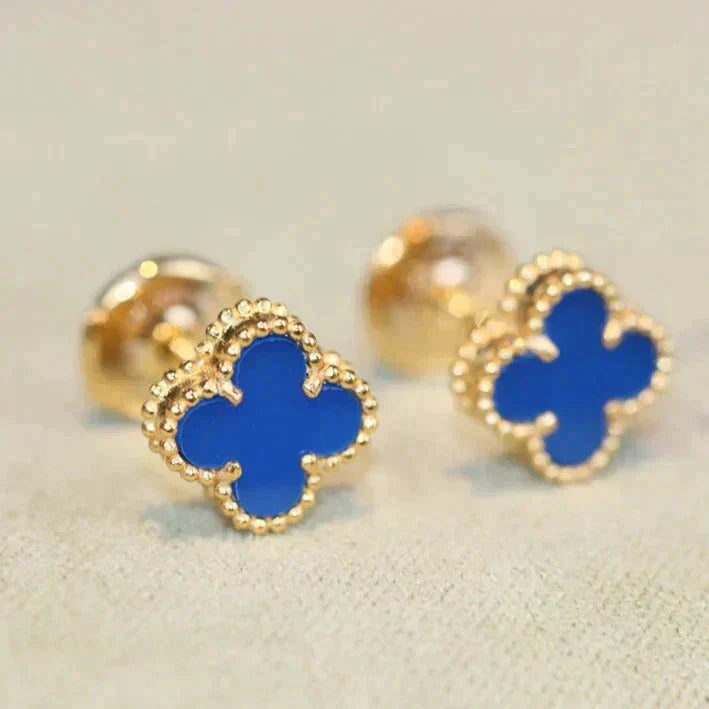 [BIJOUX]CLOVER MINI 9.5MM TURQUOISE EARRINGS
