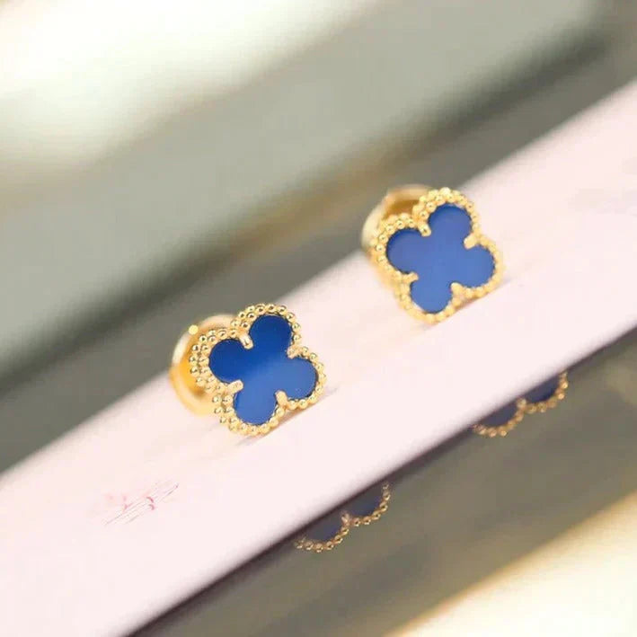 [BIJOUX]CLOVER MINI 9.5MM TURQUOISE EARRINGS