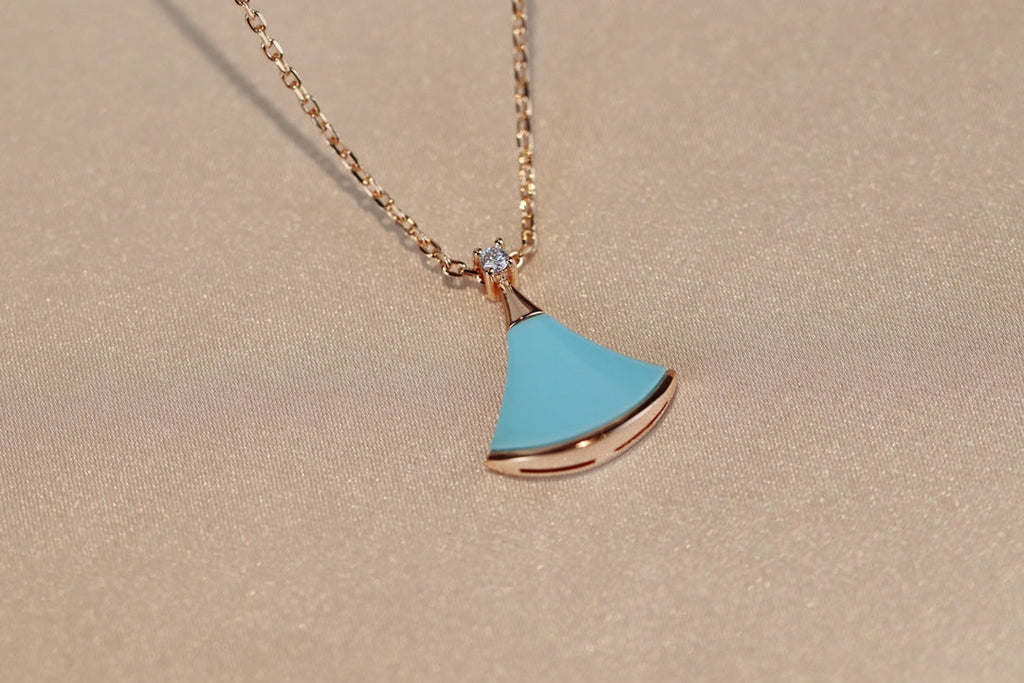 [BIJOUX]DREAM NECKLACE TURQUOISE PINK GOLD