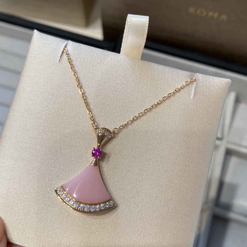 [BIJOUX]DREAM NECKLACE PINK OPAL