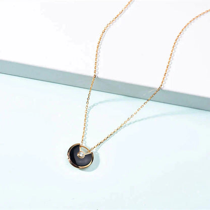[BIJOUX]AMULETTE GOLD CARNELIAN ONYX NECKLACE