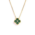 [Topon]CLOVER 15MM DIAMOND TURQUOISE NECKLACE