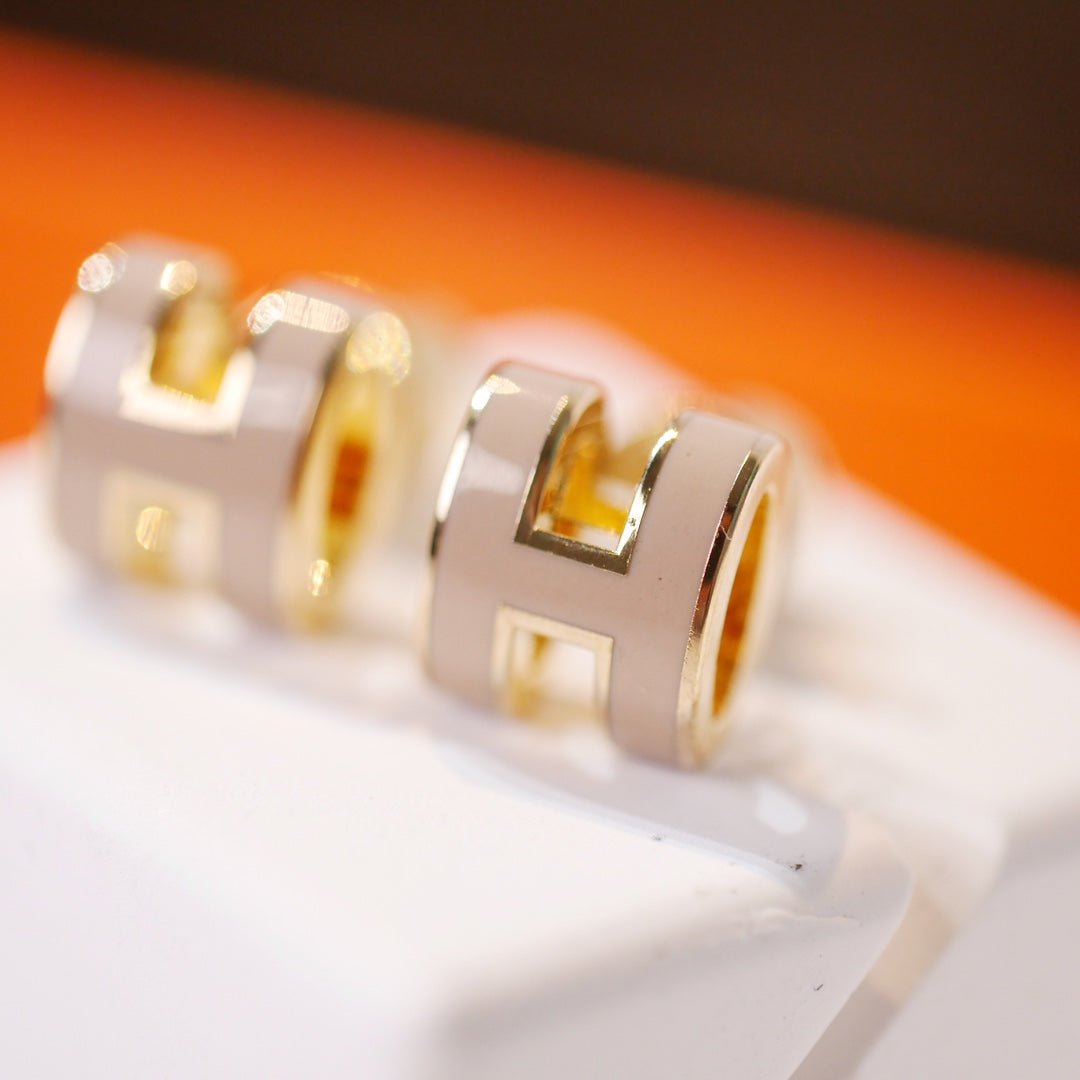 [BIJOUX]Boucles d'oreilles MINI POP H OR GRIS