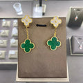 [Topon]CLOVER  2 MOTIFS  DIAMOND  EARRINGS (MULTIPLE CHOICESç´