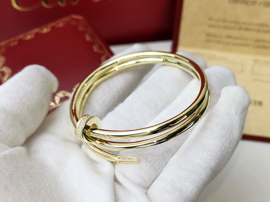 [BIJOUX]JUSTE BRACELET 3.5MM DOUBLE ROW DIAMOND