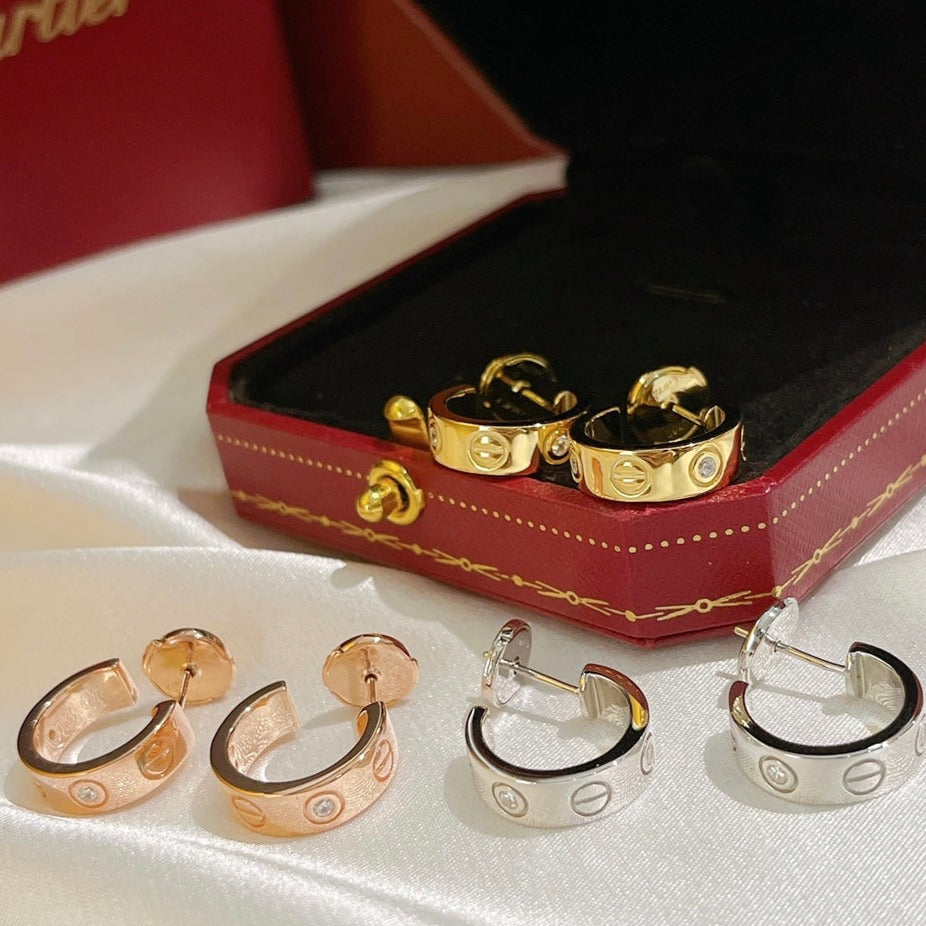 [BIJOUX]LOVE EARRINGS 5.7MM 2 DIAMONDS