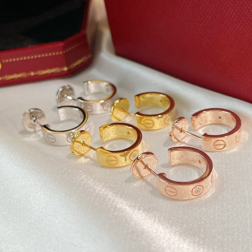 [BIJOUX]LOVE EARRINGS 5.7MM 2 DIAMONDS