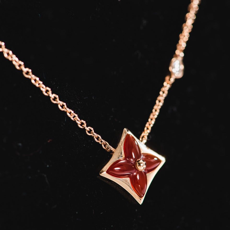 [BIJOUX] COLLIER ÉTOILE OR ROSE 1 DIAMANT