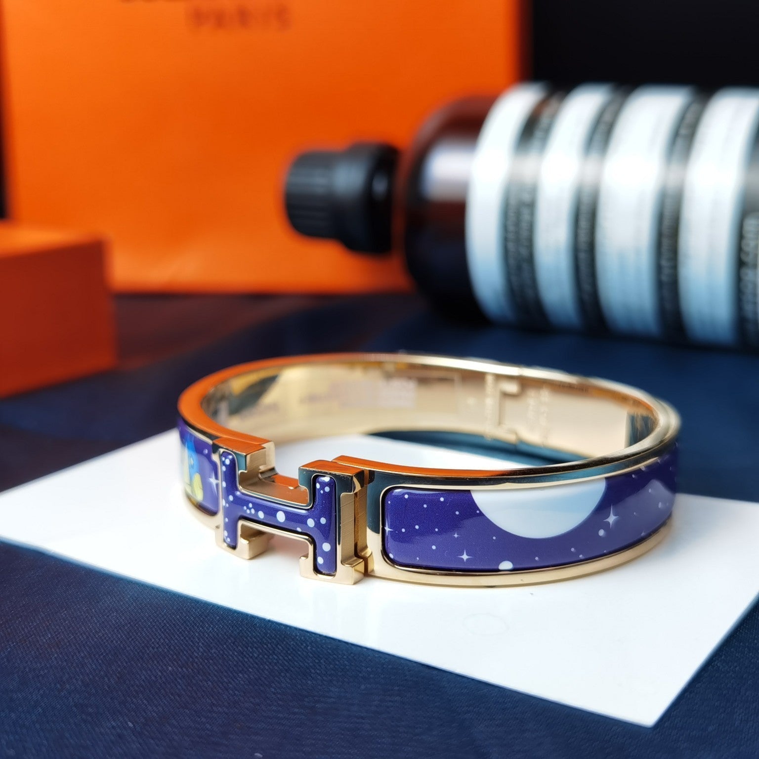 [BIJOUX]H BRACELET ÉTOILE ET LUNE 12MM
