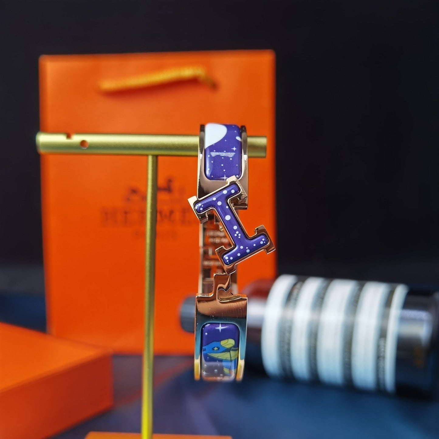 [BIJOUX]H BRACELET ÉTOILE ET LUNE 12MM