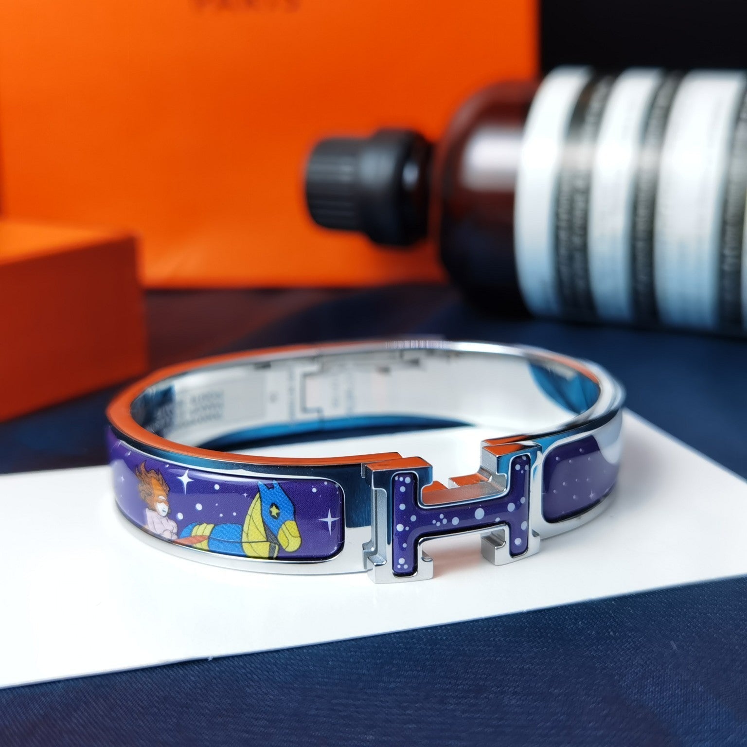 [BIJOUX]H BRACELET ÉTOILE ET LUNE 12MM