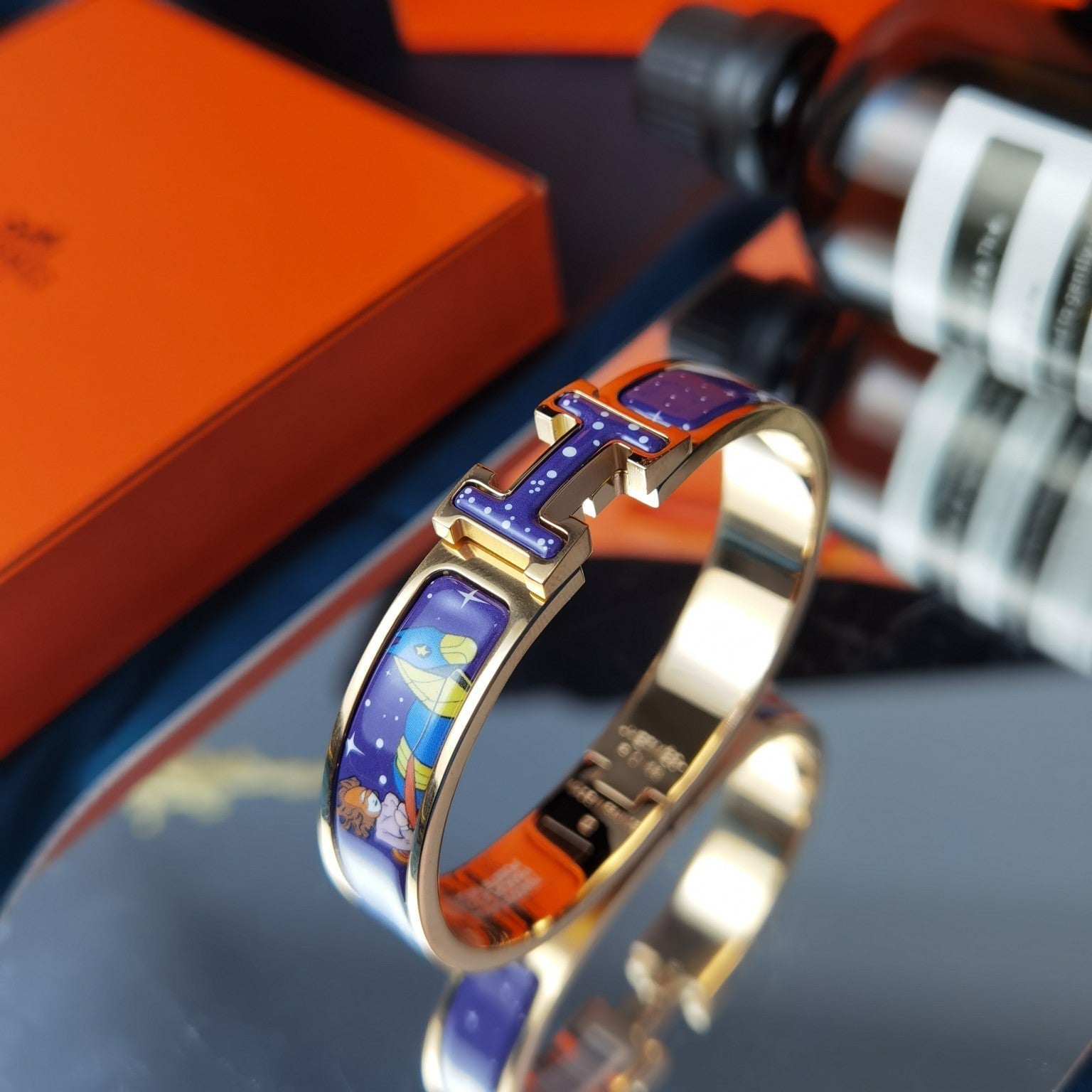 [BIJOUX]H BRACELET ÉTOILE ET LUNE 12MM