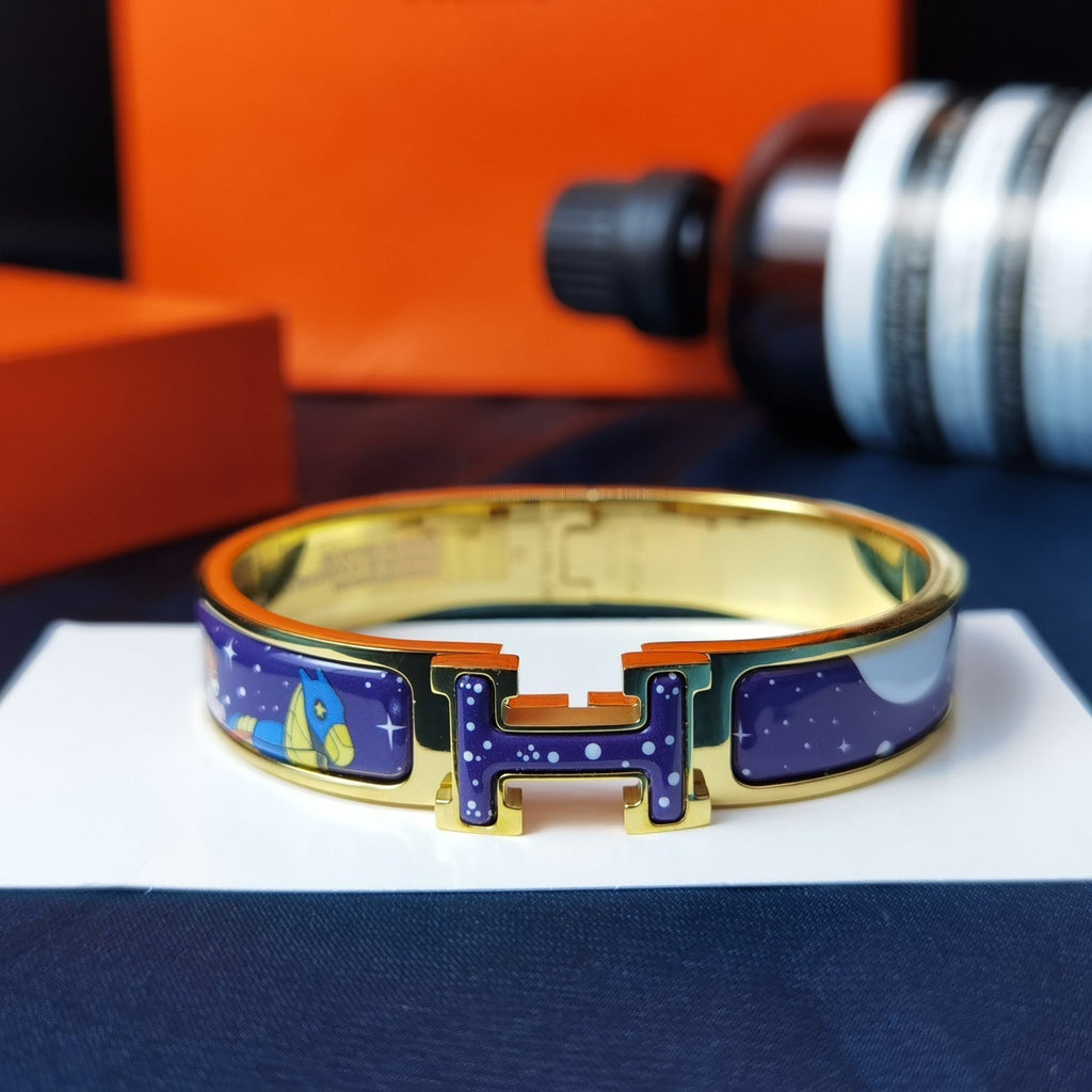 [BIJOUX]H BRACELET ÉTOILE ET LUNE 12MM